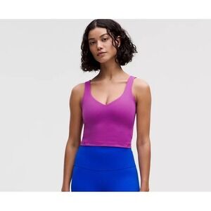 Lululemon Align Tank Top Sonic Pink Size 6 Nulu Yoga Workout Crop